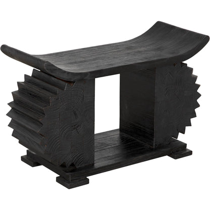 Duma Bench by Noir in burnt black. Made from munggur in a modern style.