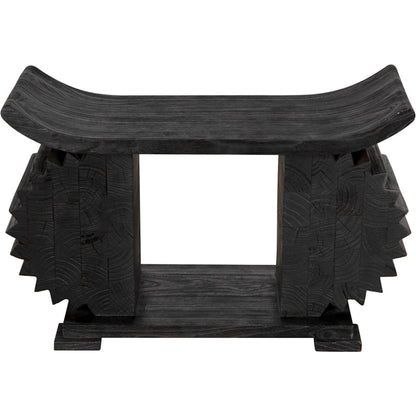 Duma Bench by Noir in burnt black. Made from munggur in a modern style.
