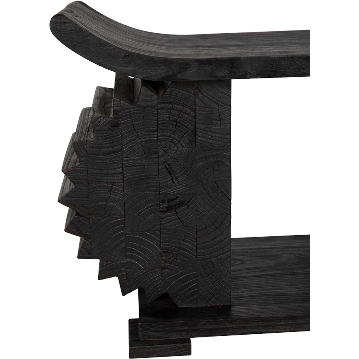 004 SI-2333075 | Closeup | Duma Bench by Noir in burnt black. Made from munggur in a modern style.