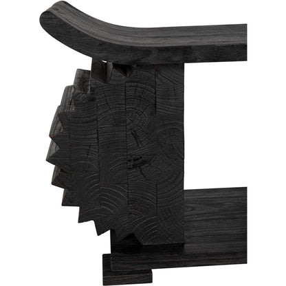 Duma Bench by Noir in burnt black. Made from munggur in a modern style.