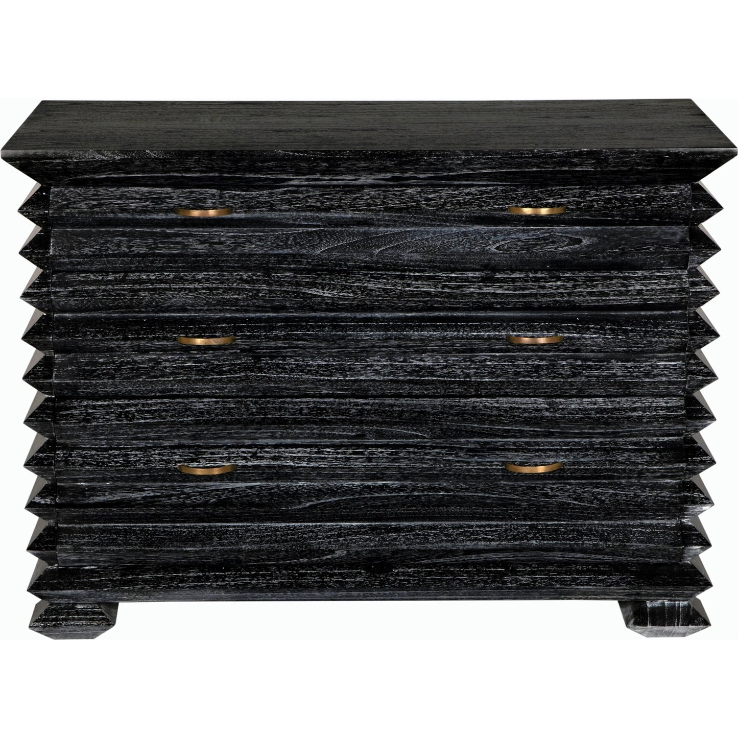 003 SI-2189490 | Unknown | Tiago Chest by Noir in cinder black. Made from mindi and brass hardware in a modern style.