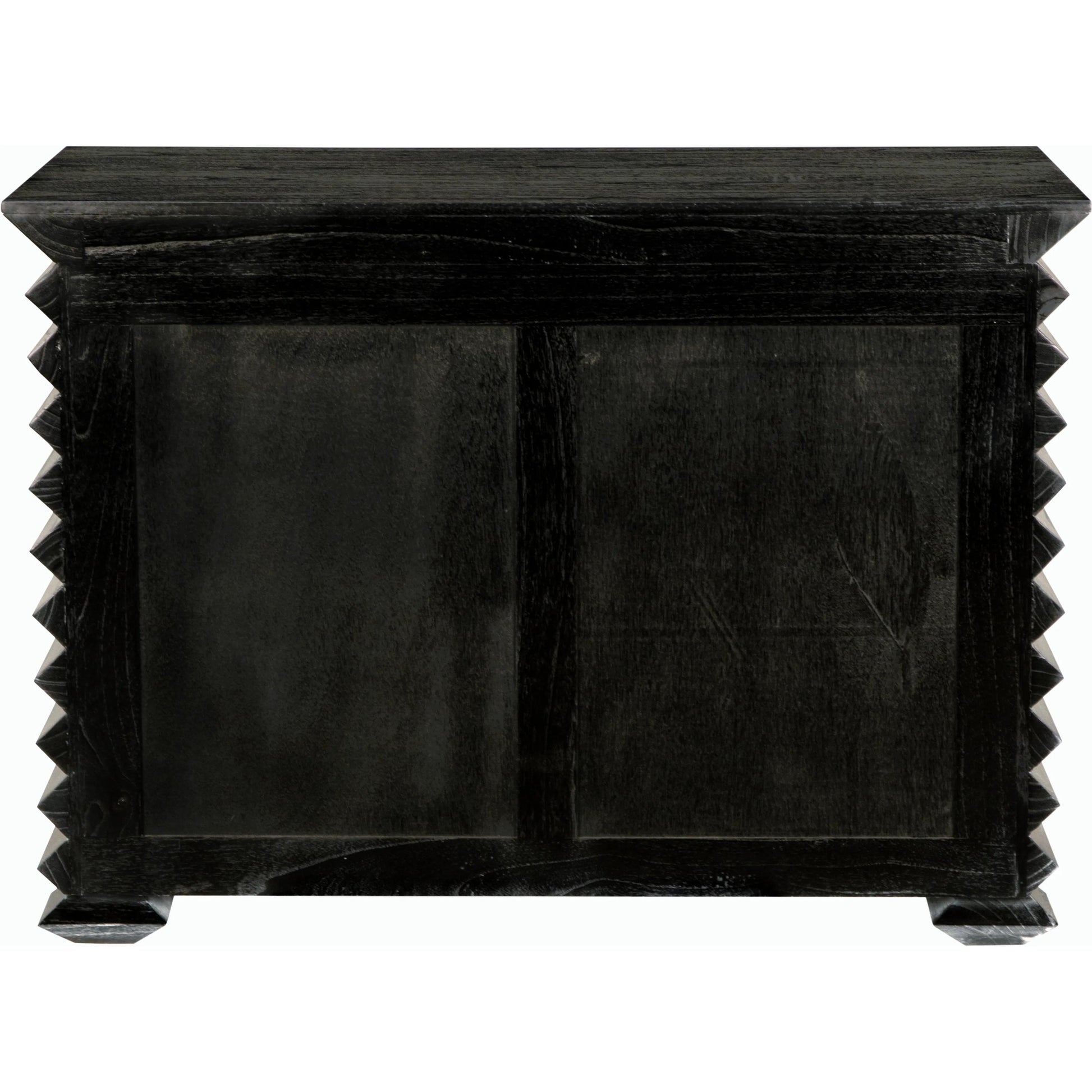Tiago Chest by Noir in cinder black. Made from mindi and brass hardware in a modern style.