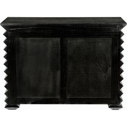Tiago Chest by Noir in cinder black. Made from mindi and brass hardware in a modern style.