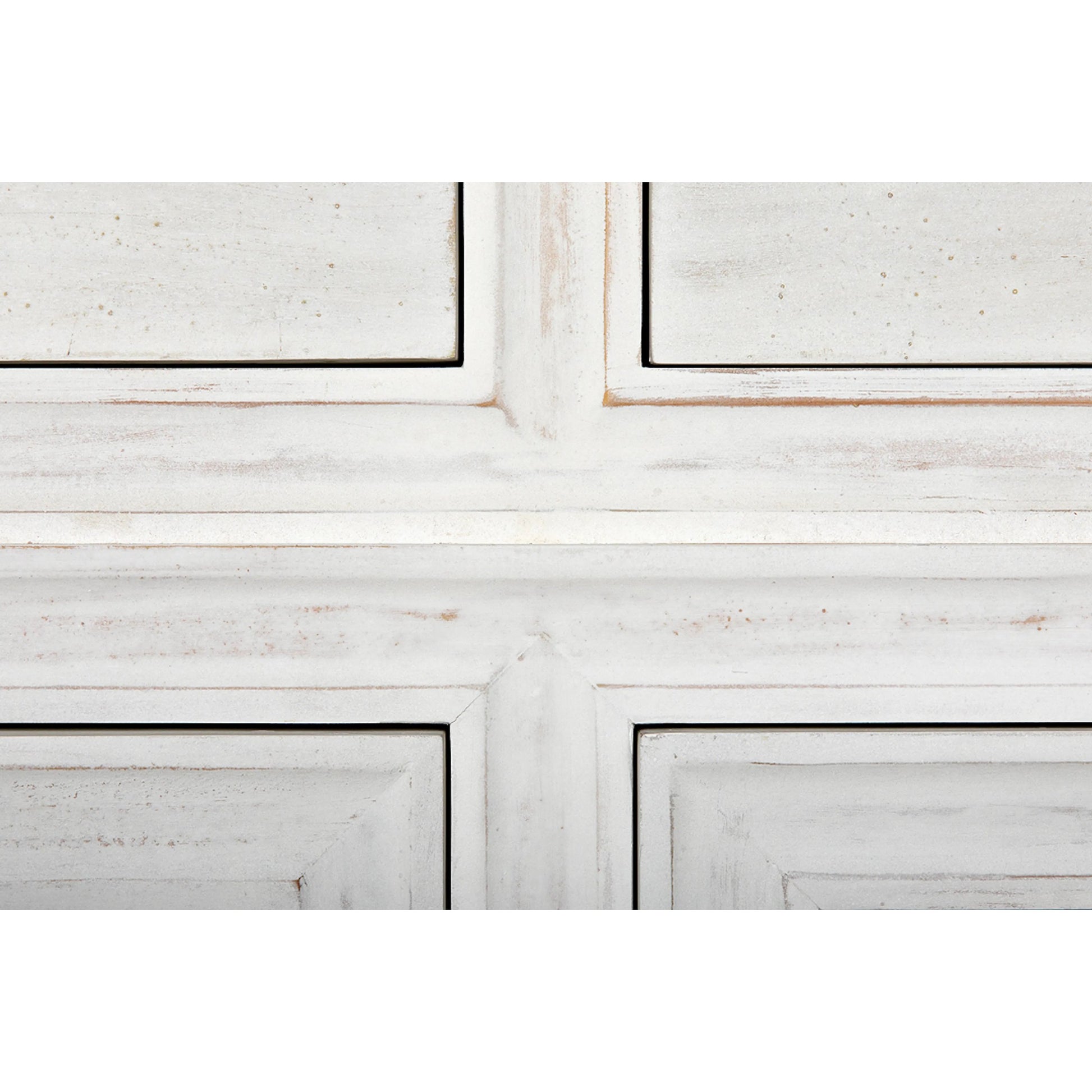 Small Parker Console by Noir in white wash. Made from mahogany and veneer in a modern style.