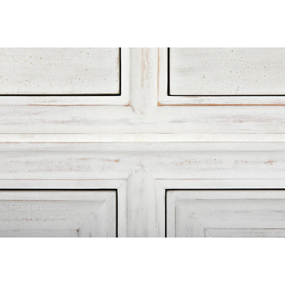 Small Parker Console by Noir in white wash. Made from mahogany and veneer in a modern style.