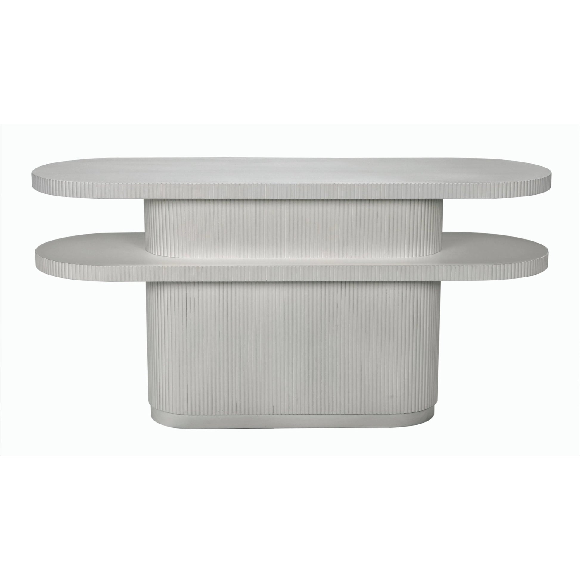 Small Parker Console by Noir in white wash. Made from mahogany and veneer in a modern style.