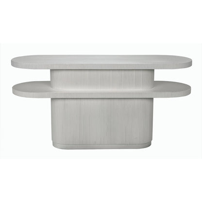 Small Parker Console by Noir in white wash. Made from mahogany and veneer in a modern style.