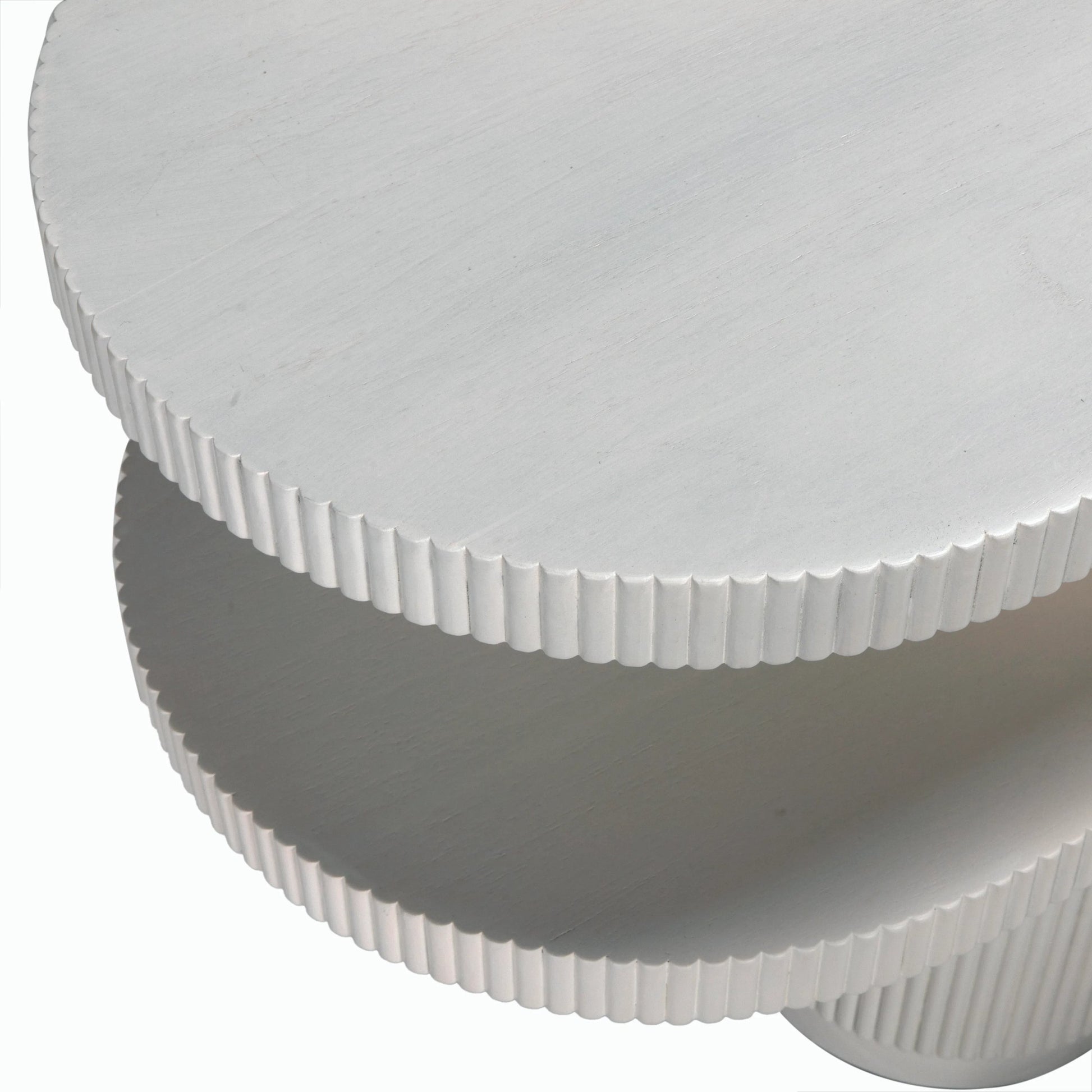Small Parker Console by Noir in white wash. Made from mahogany and veneer in a modern style.
