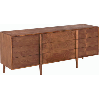 Briar Dresser by Noir in clear coat satin. Made from teak in a modern style.