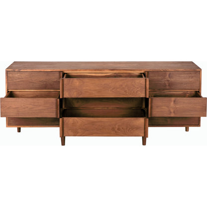 Briar Dresser by Noir in clear coat satin. Made from teak in a modern style.