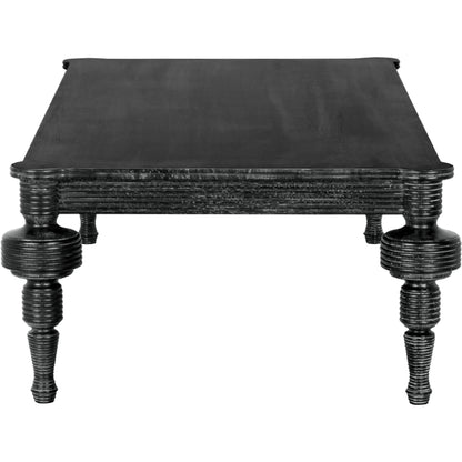 Stockholm Coffee Table by Noir in black walnut. Made from walnut in a traditional style.