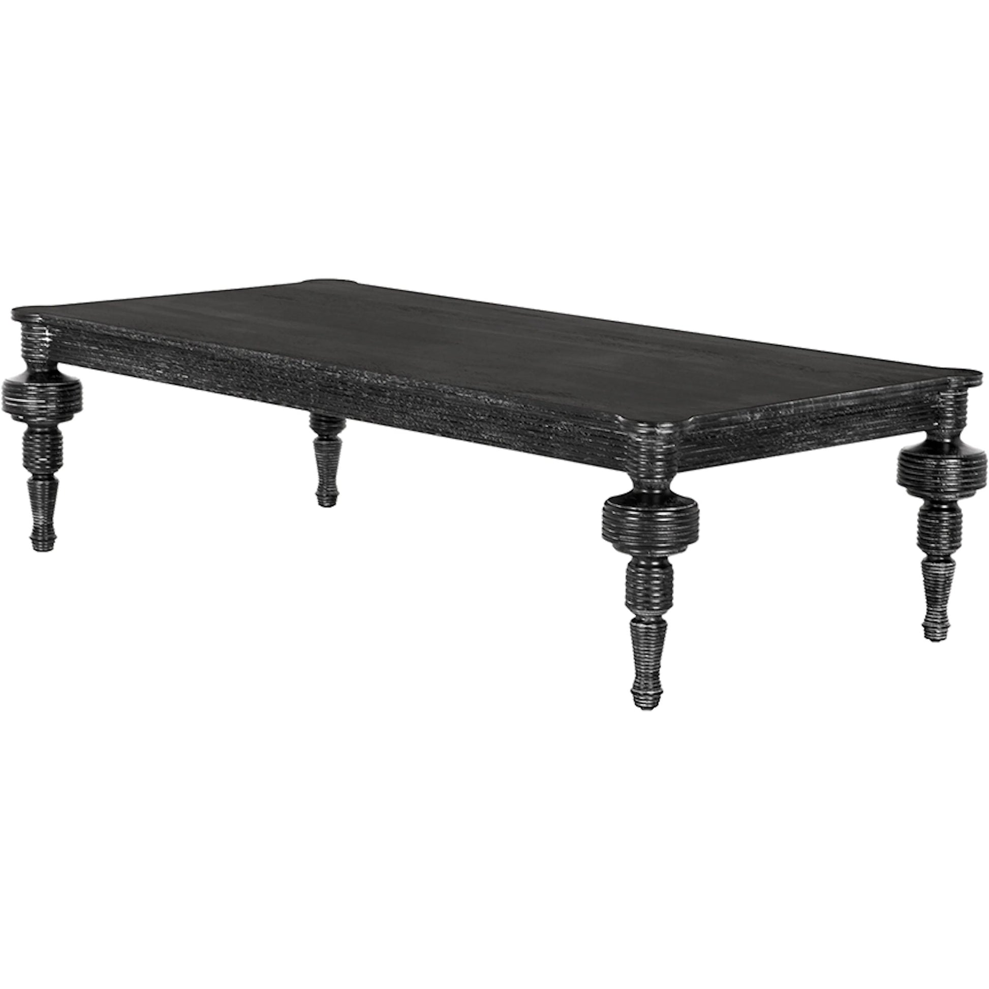 Stockholm Coffee Table by Noir in black walnut. Made from walnut in a traditional style.