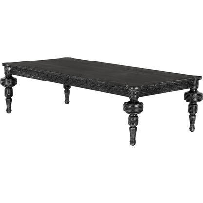 Stockholm Coffee Table by Noir in black walnut. Made from walnut in a traditional style.