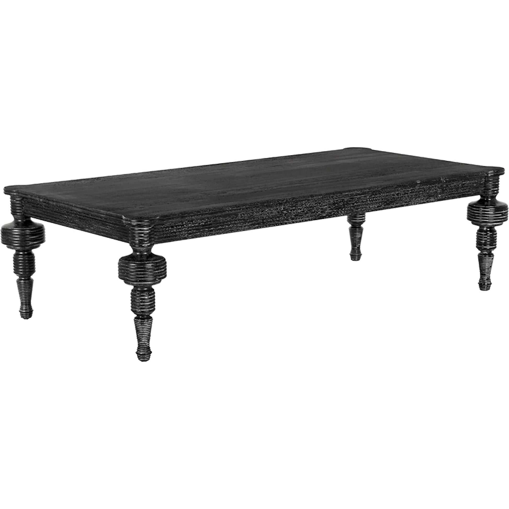 Stockholm Coffee Table by Noir in black walnut. Made from walnut in a traditional style.