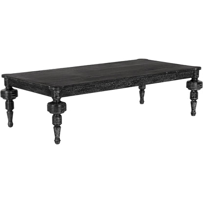 Stockholm Coffee Table by Noir in black walnut. Made from walnut in a traditional style.