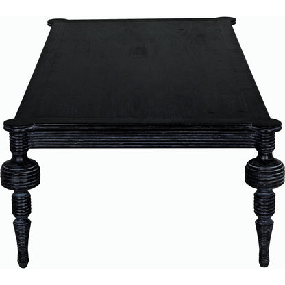 Stockholm Coffee Table by Noir in cinder black. Made from mindi in a traditional style.