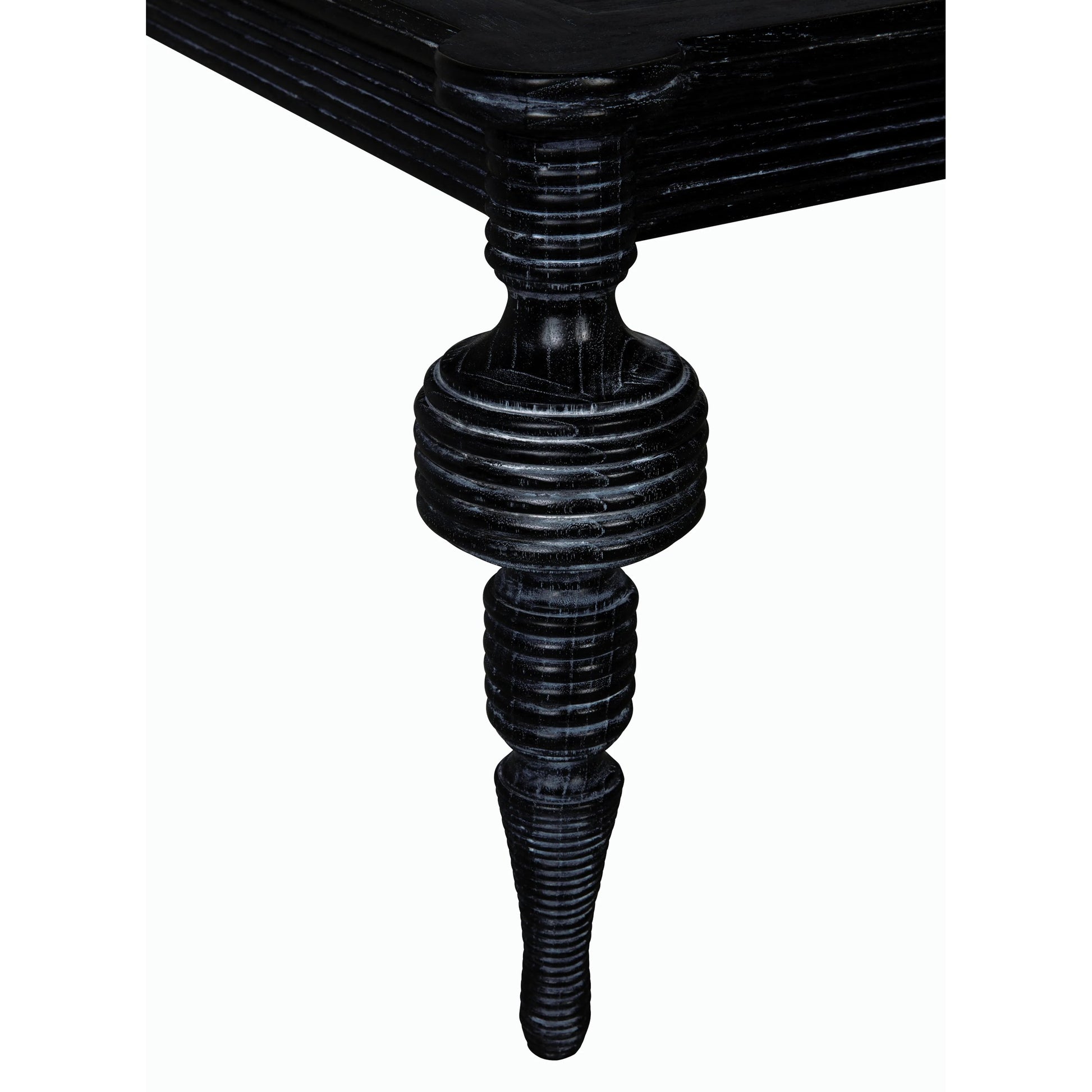 Stockholm Coffee Table by Noir in cinder black. Made from mindi in a traditional style.