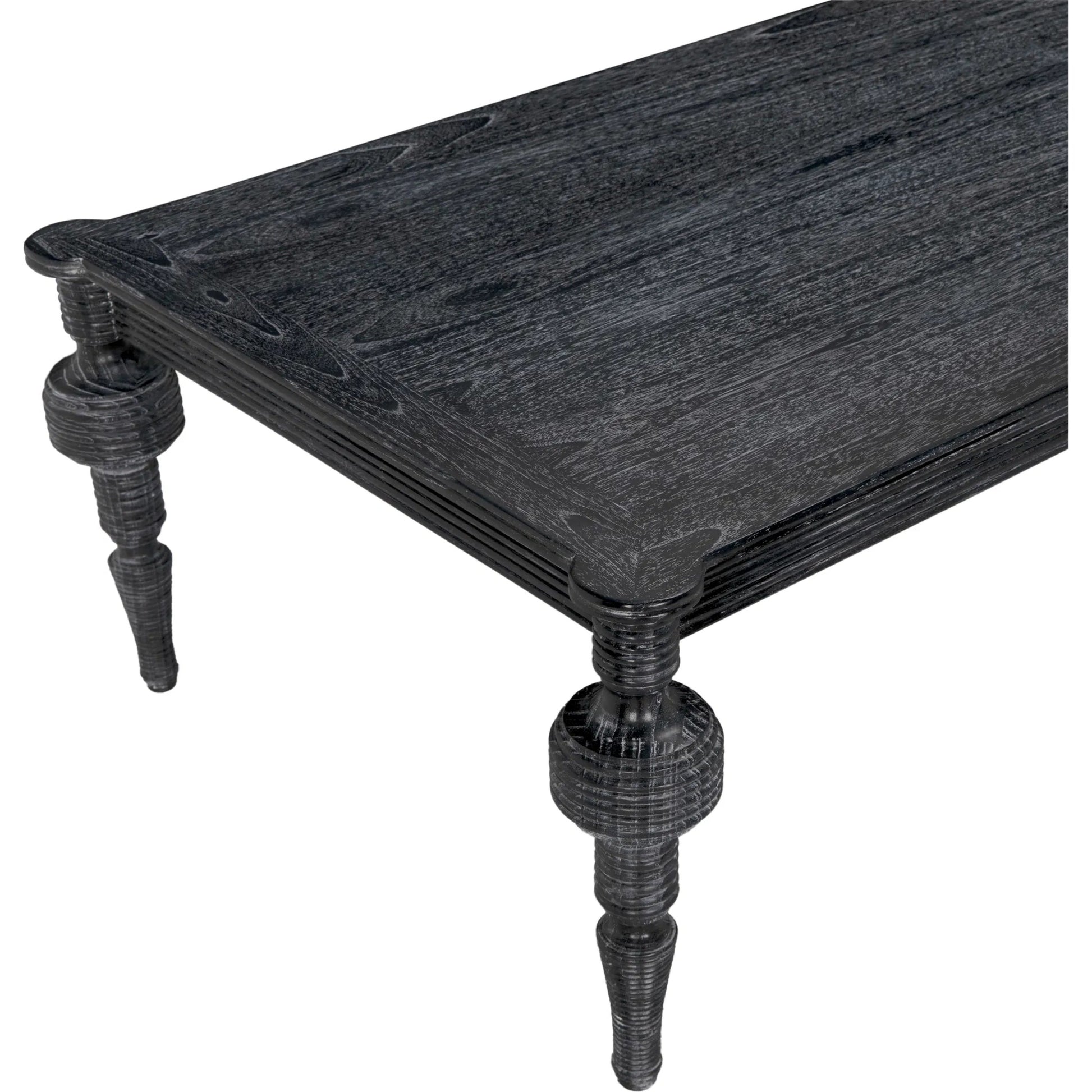 Stockholm Coffee Table by Noir in cinder black. Made from mindi in a traditional style.