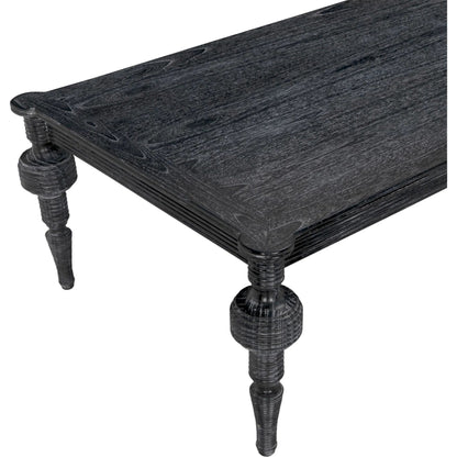 Stockholm Coffee Table by Noir in cinder black. Made from mindi in a traditional style.