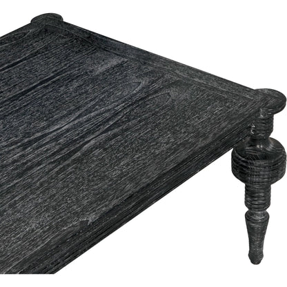 Stockholm Coffee Table by Noir in cinder black. Made from mindi in a traditional style.