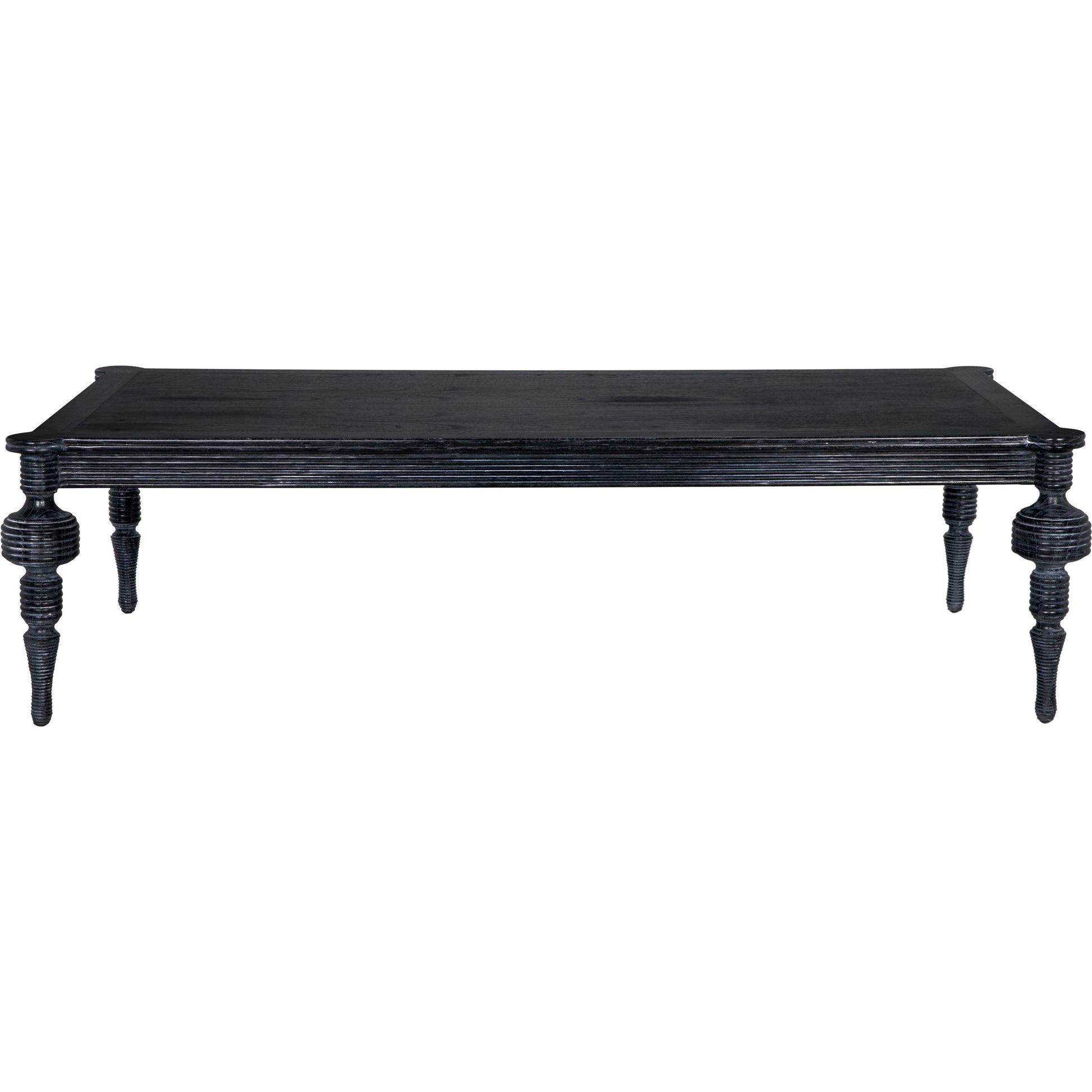 Stockholm Coffee Table by Noir in cinder black. Made from mindi in a traditional style.
