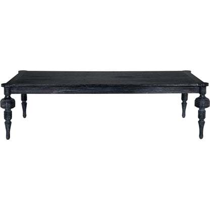 Stockholm Coffee Table by Noir in cinder black. Made from mindi in a traditional style.