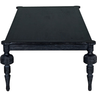 Stockholm Coffee Table by Noir in cinder black. Made from mindi in a traditional style.
