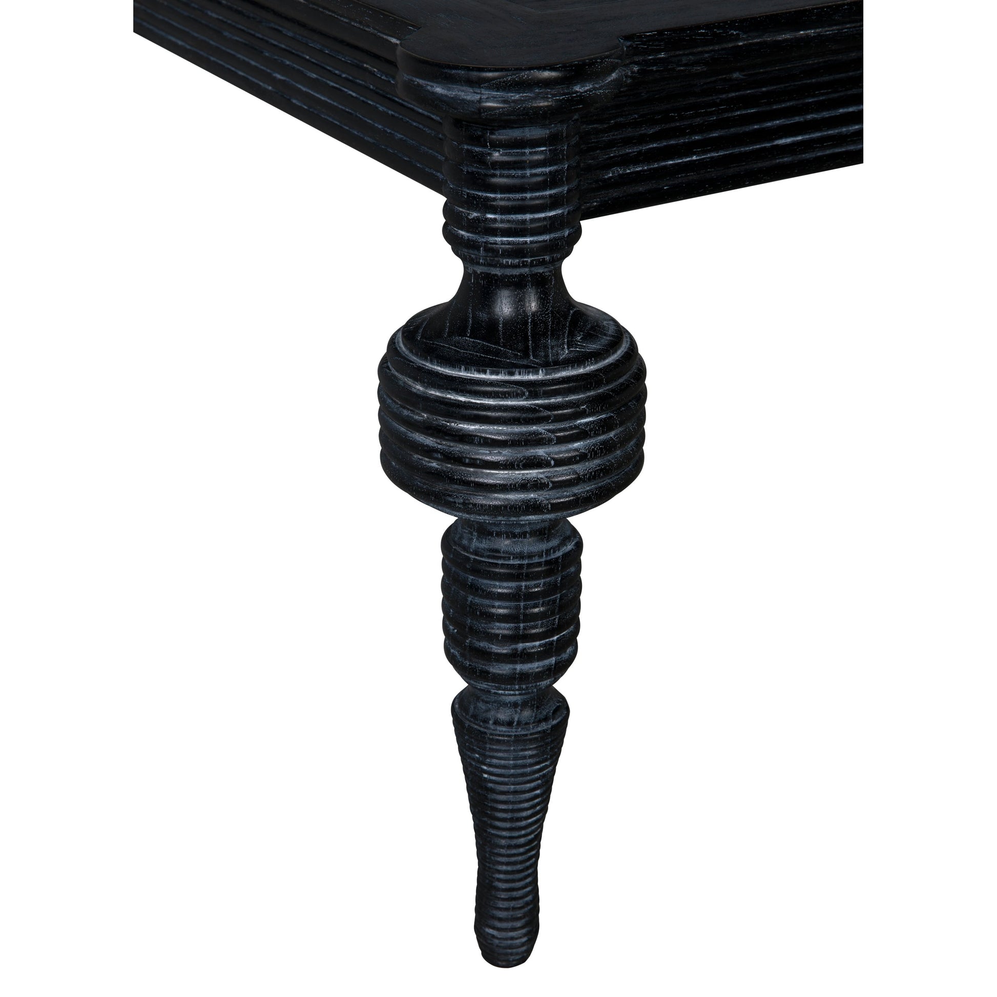 Stockholm Coffee Table by Noir in cinder black. Made from mindi in a traditional style.