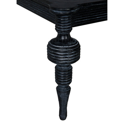 Stockholm Coffee Table by Noir in cinder black. Made from mindi in a traditional style.