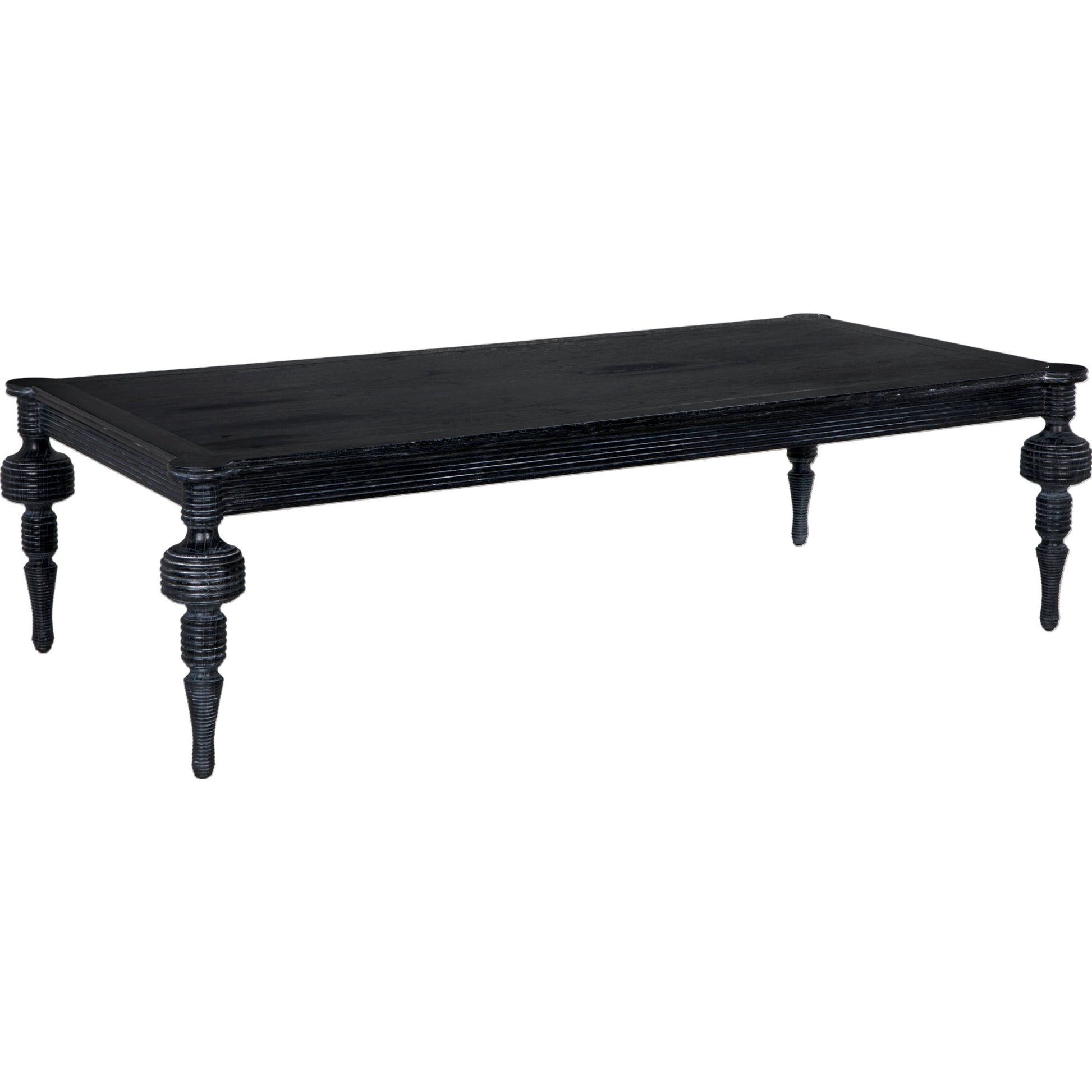 Stockholm Coffee Table by Noir in cinder black. Made from mindi in a traditional style.