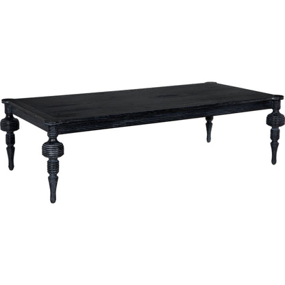 Stockholm Coffee Table by Noir in cinder black. Made from mindi in a traditional style.