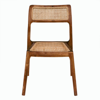 Salam Chair by Noir in clear coat flat teak. Made from teak and rope in a cottage & farmhouse style.