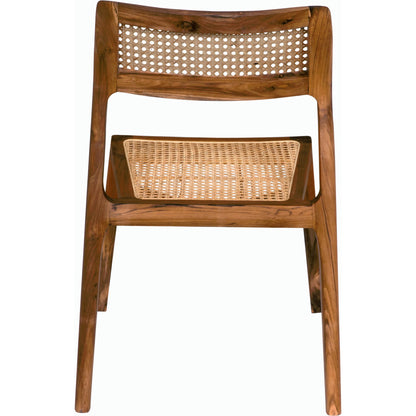 Salam Chair by Noir in clear coat flat teak. Made from teak and rope in a cottage & farmhouse style.