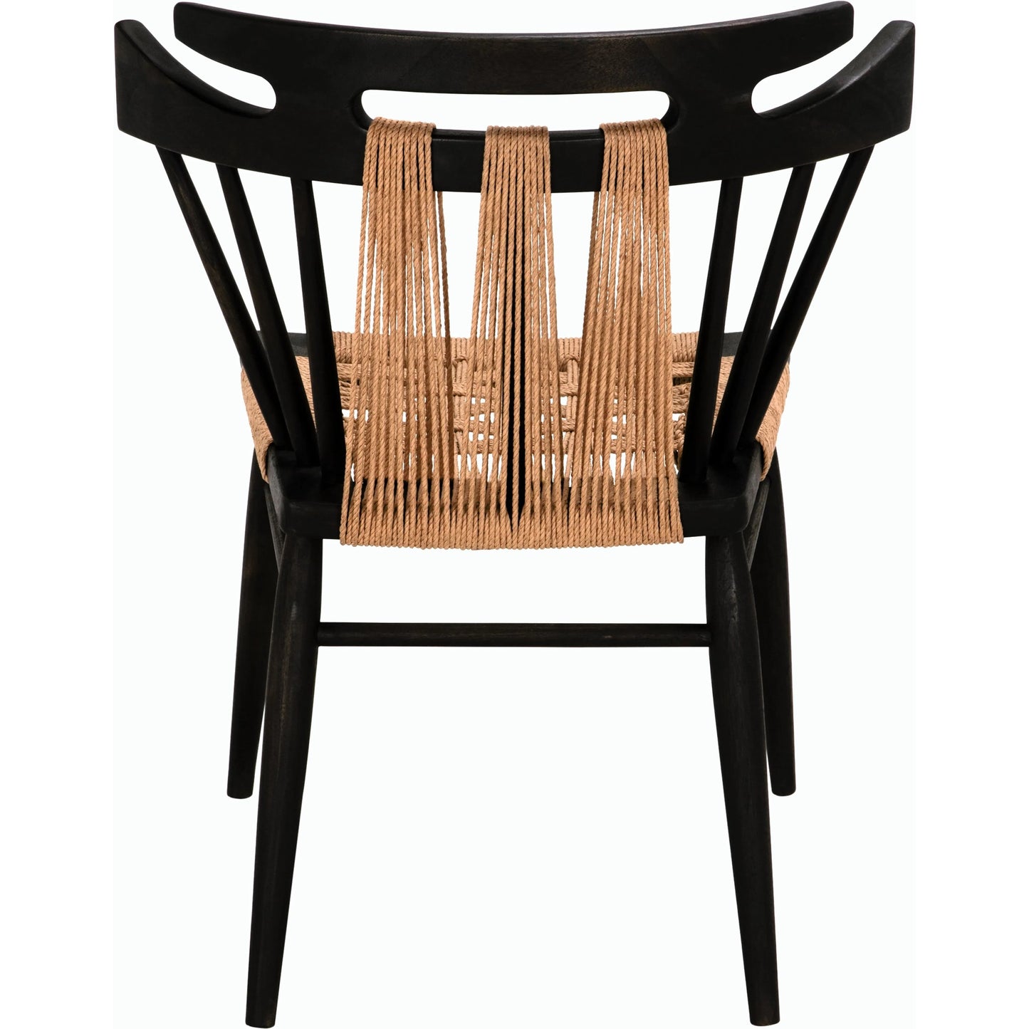 005 SI-2189453 | Unknown | Kikki Chair by Noir in black. Made from teak and rope in a modern style.