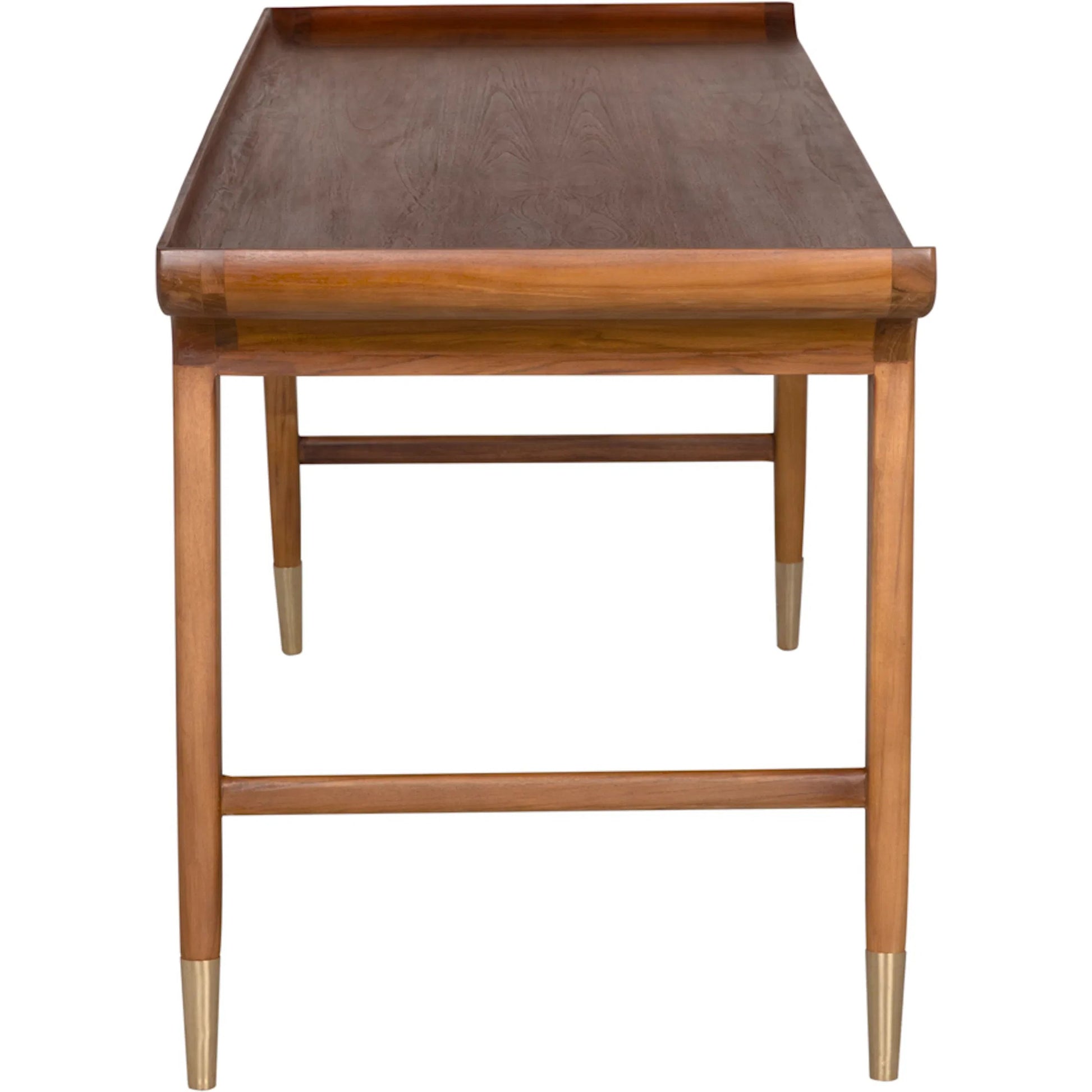Mandrake Desk by Noir in clear coat flat. Made from teak in a unique style.