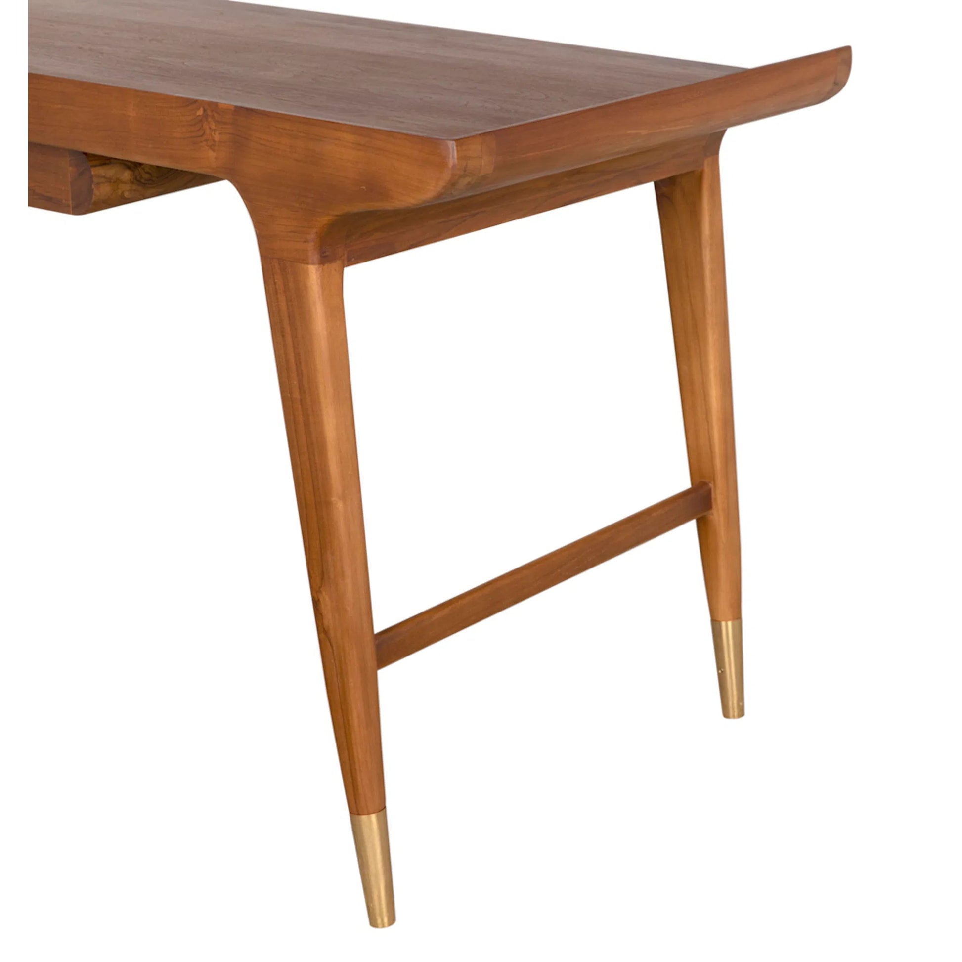 Mandrake Desk by Noir in clear coat flat. Made from teak in a unique style.