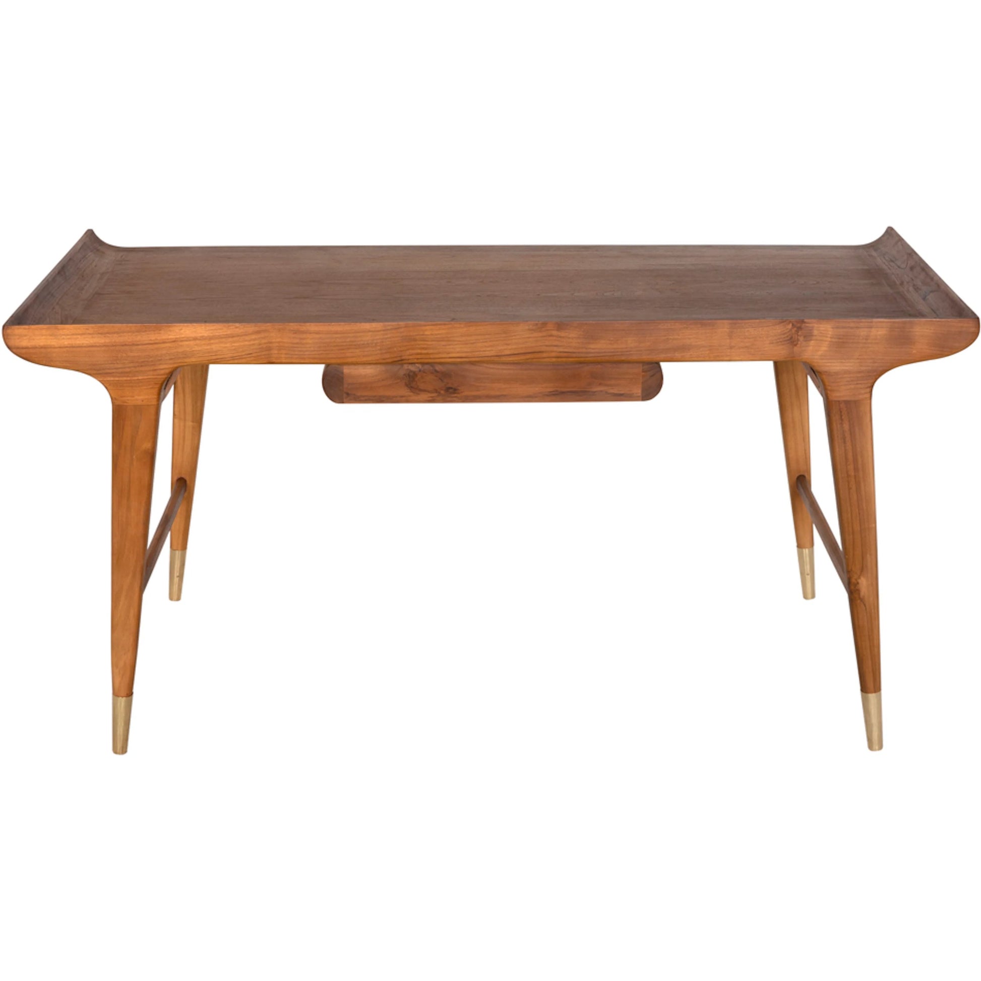 Mandrake Desk by Noir in clear coat flat. Made from teak in a unique style.