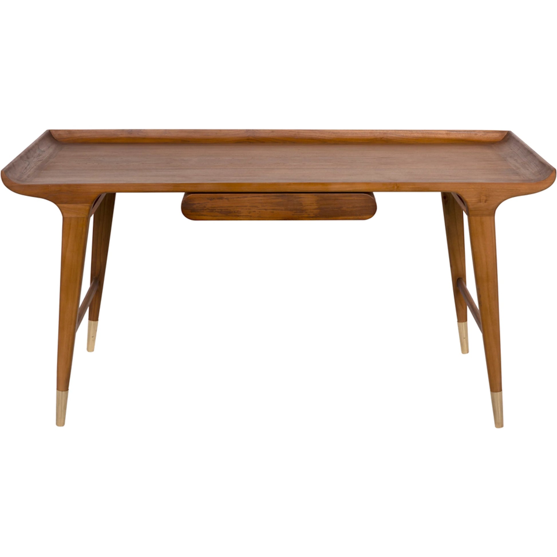 Mandrake Desk by Noir in clear coat flat. Made from teak in a unique style.