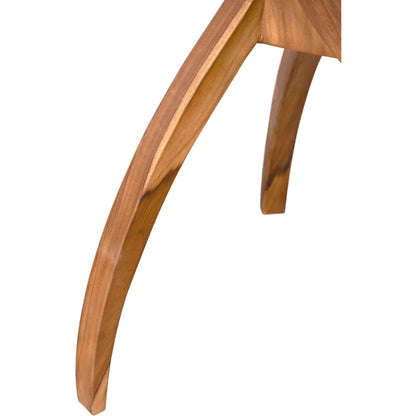 Vikram Side Table by Noir in clear coat flat. Made from teak in a transitional style.