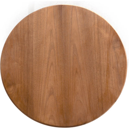 Vikram Side Table by Noir in clear coat flat. Made from teak in a transitional style.