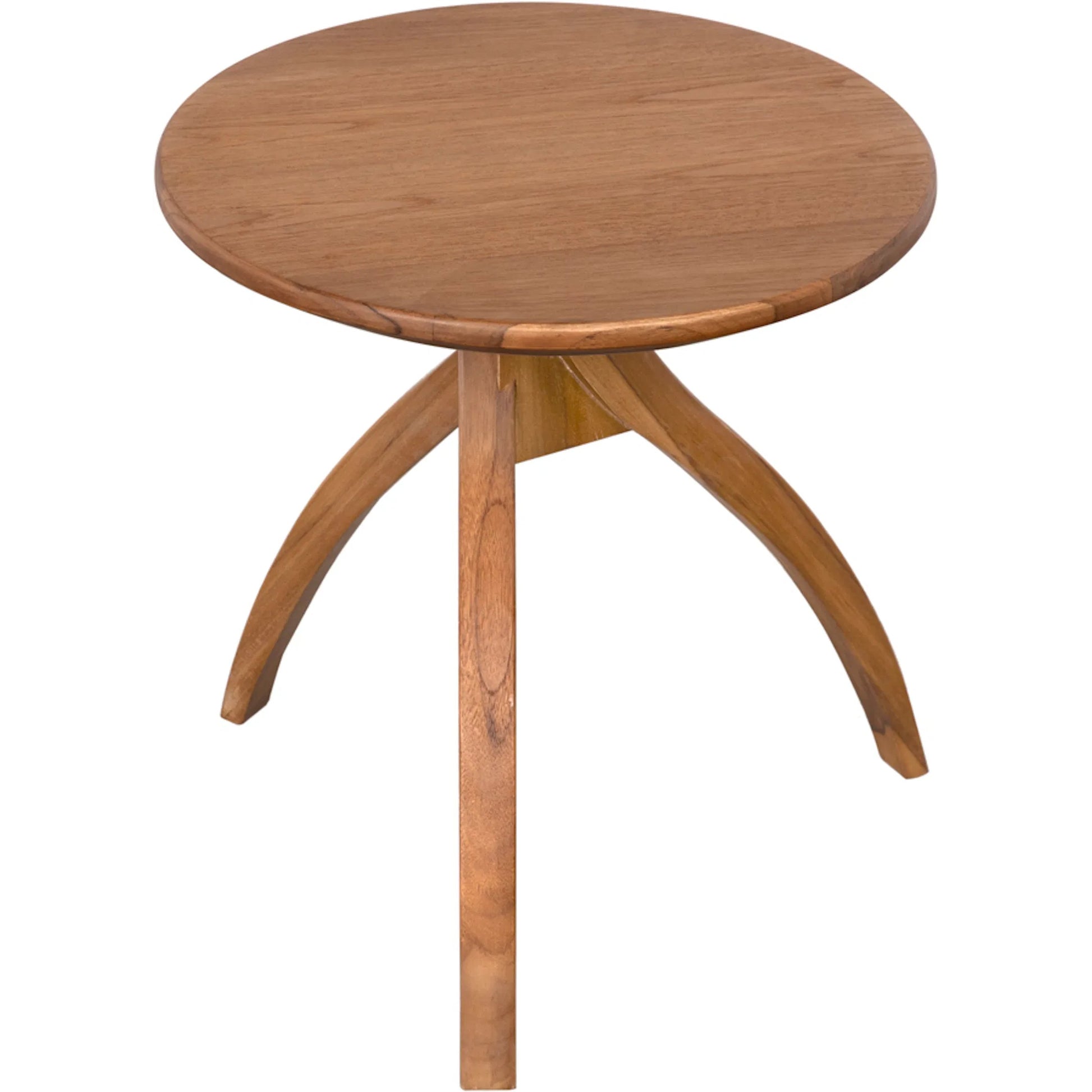 Vikram Side Table by Noir in clear coat flat. Made from teak in a transitional style.
