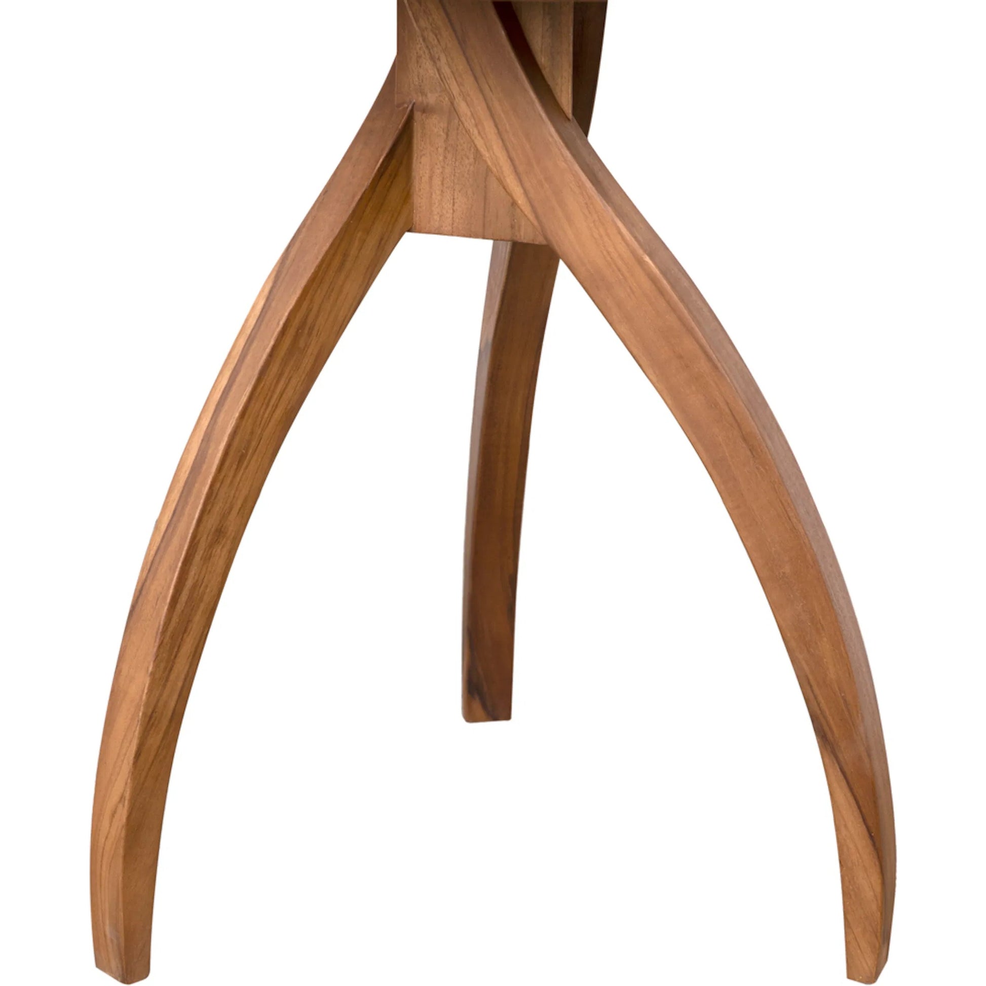 Vikram Side Table by Noir in clear coat flat. Made from teak in a transitional style.