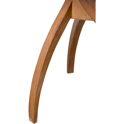 Vikram Side Table by Noir in clear coat flat. Made from teak in a transitional style.