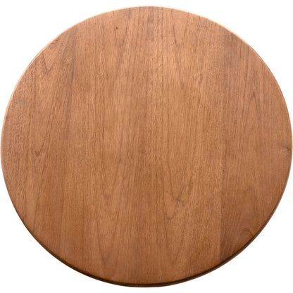 Vikram Side Table by Noir in clear coat flat. Made from teak in a transitional style.