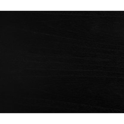 Fleming Console by Noir in charcoal black, clear coat flat. Made from teak, mindi in a modern style.