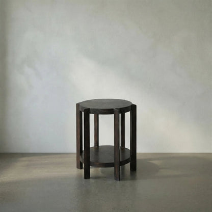 Yuhuda Small Side Table by Noir in sombre. Made from mindi in a modern style.
