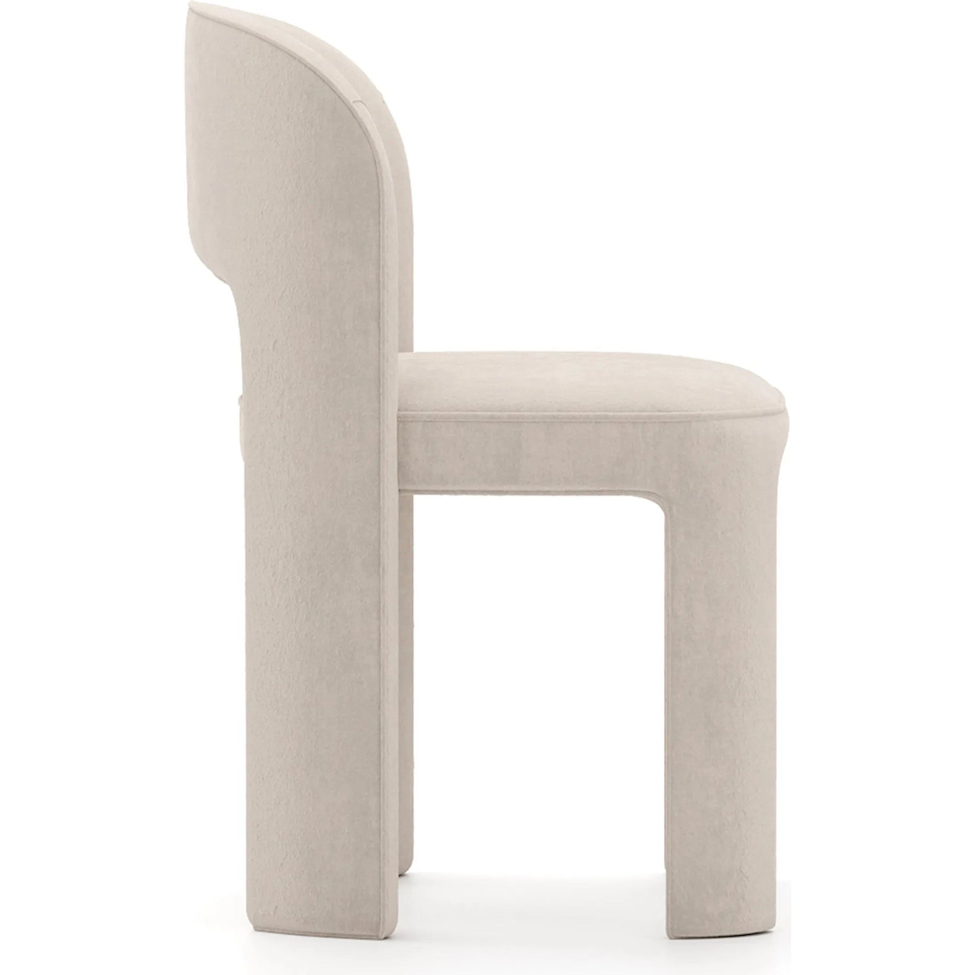 Overlap Side Chair by Caracole in ivory. Made from metal in a transitional style.