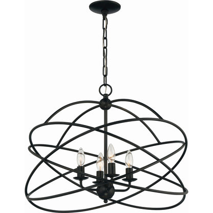 Anson Chandelier by Lumanity in oil rubbed bronze. Made from iron in a modern style.