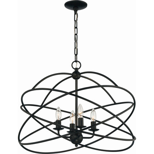 Anson Chandelier by Lumanity in oil rubbed bronze. Made from iron in a modern style.