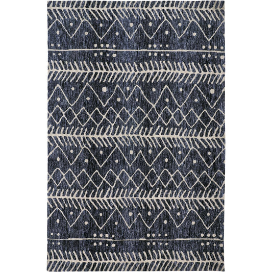 Colton Geometric Rug - 8318F by Feizy in blue, ivory. Made from polyester in a unique style.